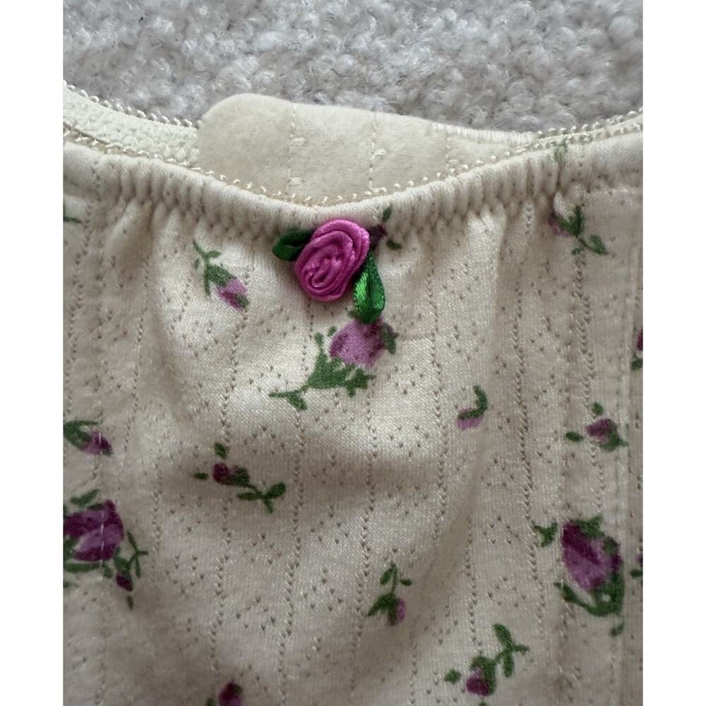 Urban Outfitters Out From Under Stevie Pointelle Corset Top Milkmaid Floral Med - Picture 5 of 8